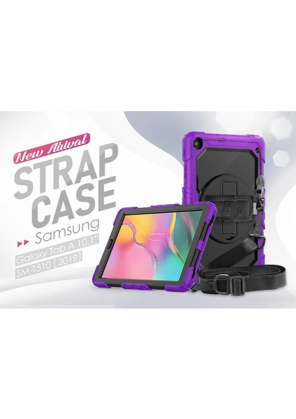 Samsung Galaxy T510 Tab A 10.1 Kılıf Pars Tablet Kapak - Mor