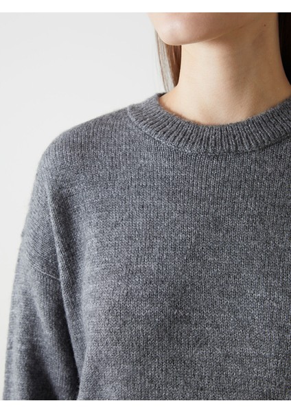 Yeni Sezon Bisiklet Yaka Oversize Kadın Triko Kazak modelleri