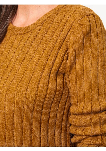 Yeni Sezon Bisiklet Yaka Kendinden Desenli Uzun Kollu Kadın Triko Kazak fırsatları