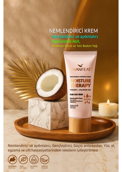 Nemlendirici Krem Nem Terapisi E Vitamini Hyalüronik Asit Içeren Yağlı & Normal Cilt 50 ml