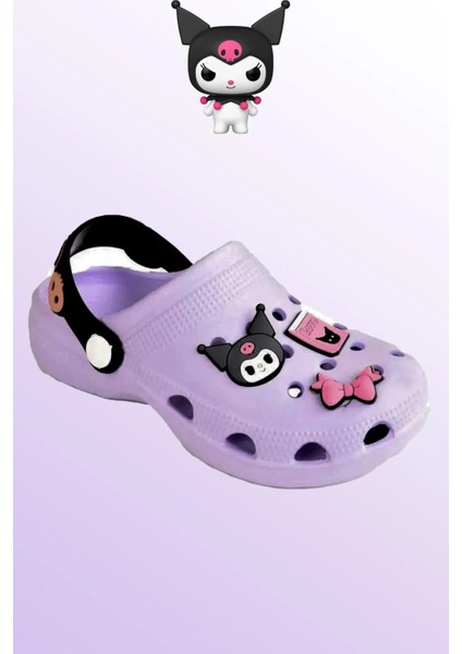 Kuromi Karakter Kız Çocuk Önü Kapalı Havuz Plaj Sokak Terliği fiyatları