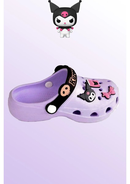 Kuromi Karakter Kız Çocuk Önü Kapalı Havuz Plaj Sokak Terliği modelleri