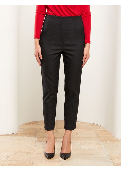 Yeni Sezon Kadın Yüksek Bel Standart Fit Düz Pantolon modelleri