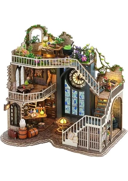 Dıy Ahşap Dollhouse ve Minyatür Mobilya