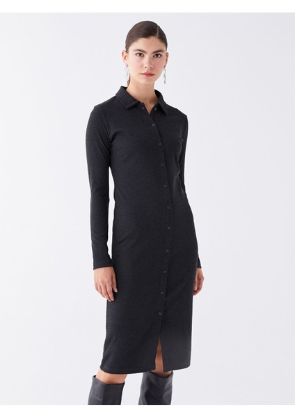 Yeni Sezon Düz Uzun Kollu Kadın Gömlek Elbise modelleri