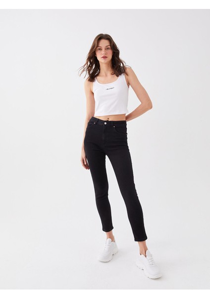 Yeni Sezon Yüksek Bel Slim Mom Kadın Jean Pantolon