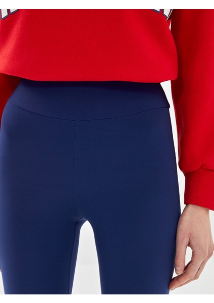 Yeni Sezon Kadın Beli Lastikli Ekstra Dar Fit Düz Tayt modelleri