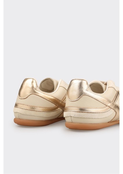 Ekru Deri Kadın Spor Ayakkabı indirimleri