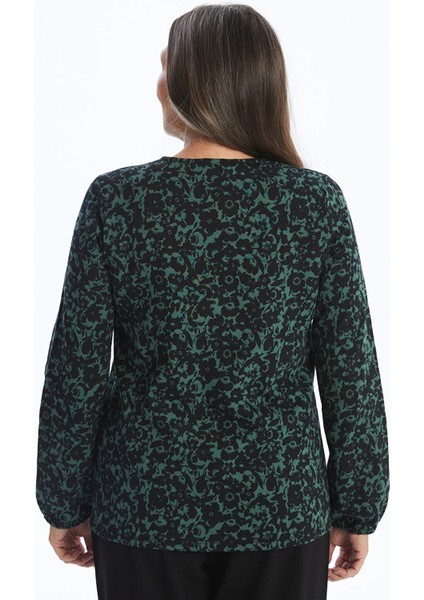 Yeni Sezon Bisiklet Yaka Desenli Kadın Bluz fırsatları