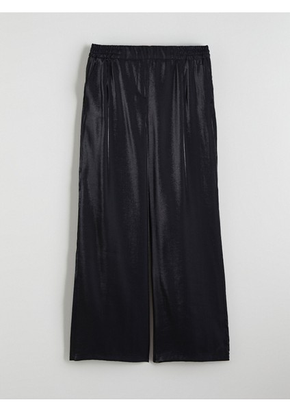 Yeni Sezon Beli Lastikli Saten Kadın Pantolon