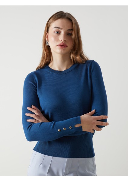 Yeni Sezon Bisiklet Yaka Kadın Triko Kazak