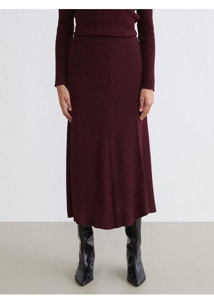 Yeni Sezon Beli Lastikli Kloş Triko Etek fiyatları