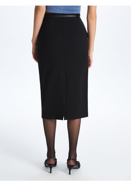 Yeni Sezon Beli Kemerli Standart Fit Kadın Etek fırsatları