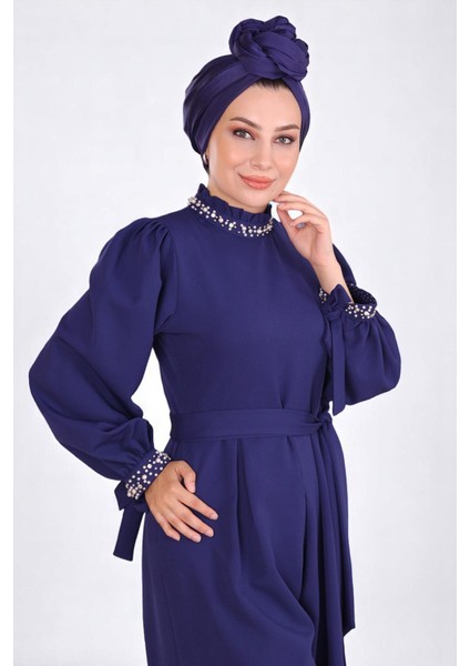 Inci Detaylı Tulum Elbise Indigo MSW19152-2 fiyatları