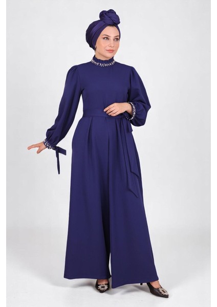 Inci Detaylı Tulum Elbise Indigo MSW19152-2 modelleri