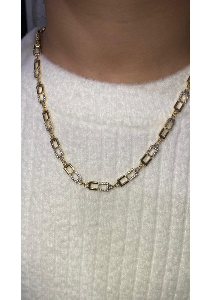 Zarif Zincir Gold Kadın Kolye Zamansız ve Klasik Şıklık modelleri