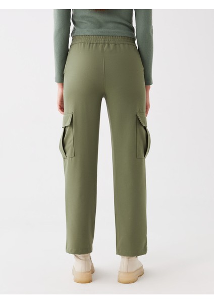 Yeni Sezon Standart Fit Gabardin Kadın Kargo Pantolon indirimleri