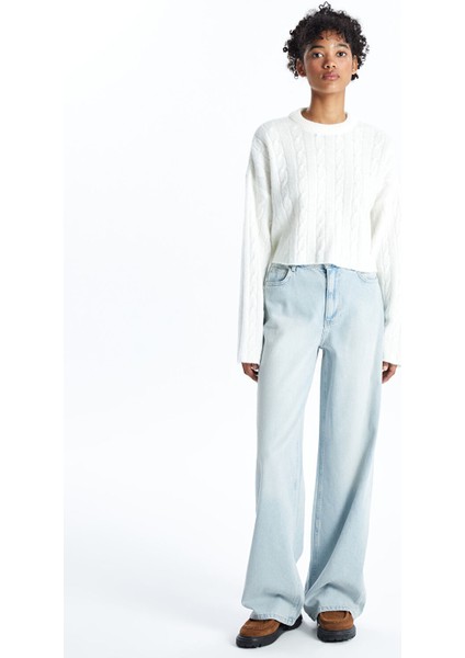 Yeni Sezon Bisiklet Yaka Crop Kadın Triko Kazak fiyatları