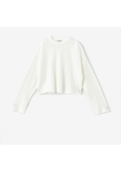 Yeni Sezon Bisiklet Yaka Crop Kadın Triko Kazak indirimleri