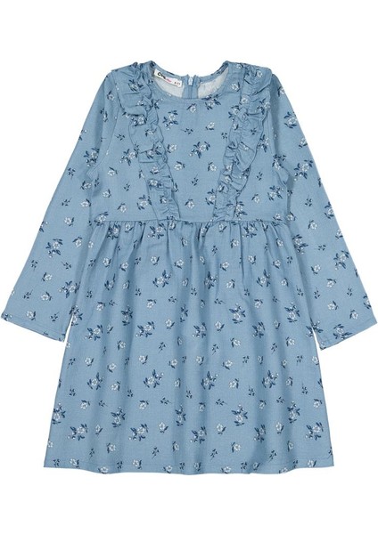 Çiçek Desenli 6-9 Yaş Elbise