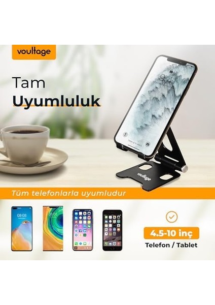 Voultage Cep Telefonu Standı Ayarlanabilir Katlanabilir Metal Cep Telefon Tutucu Stand Phone 16 15 14 13 12 11 10 Pro Max Galaxy S23 S22 S21 S20 Uyumlu Telefon Standı fiyatları