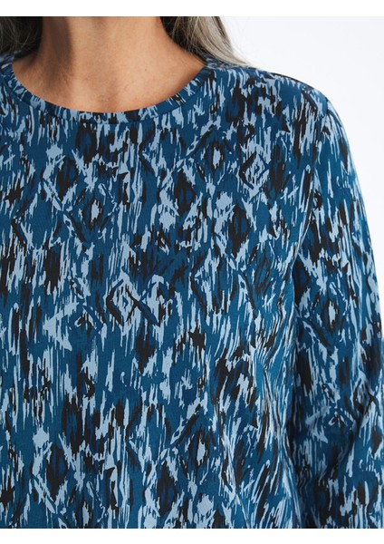 Yeni Sezon Bisiklet Yaka Desenli Kadın Bluz modelleri