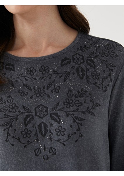 Yeni Sezon Bisiklet Yaka Desenli Kadın Bluz modelleri