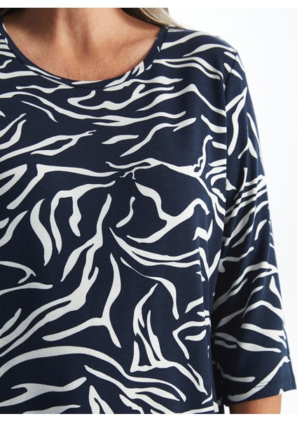 Yeni Sezon Bisiklet Yaka Desenli Kadın Bluz modelleri