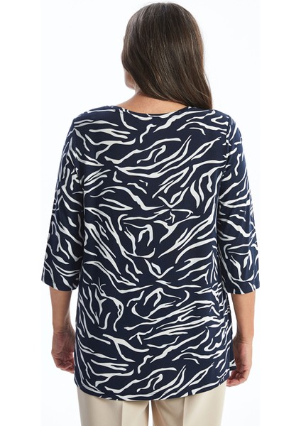 Yeni Sezon Bisiklet Yaka Desenli Kadın Bluz fırsatları