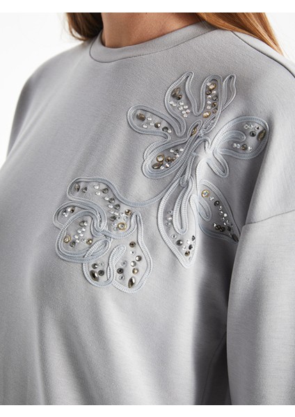 Yeni Sezon Bisiklet Yaka Nakışlı Oversize Kadın Tunik modelleri