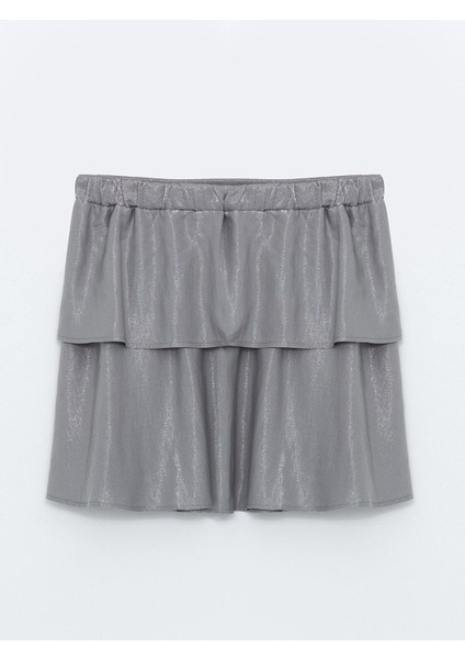 Yeni Sezon Beli Lastikli Parlak Görünümlü Kadın Etek indirimleri