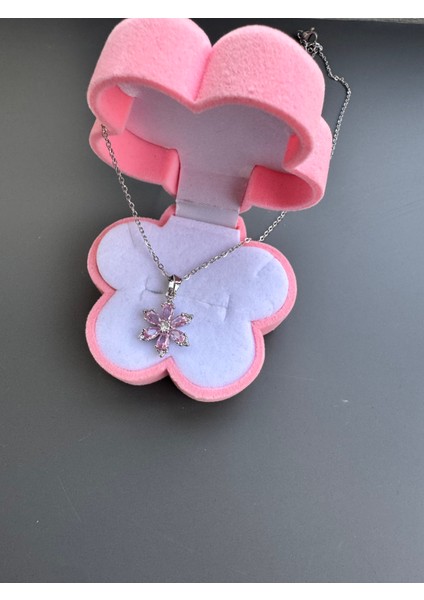 Çiçek Kolye Bileklik Seti Çelik modelleri