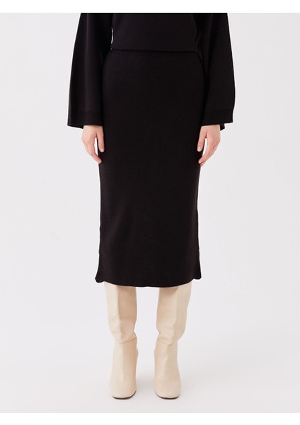 Yeni Sezon Kadın Beli Lastikli Düz Etek fırsatları