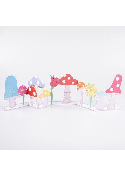 - Mushroom Concertina Card - Mantar Tebrik Kartı