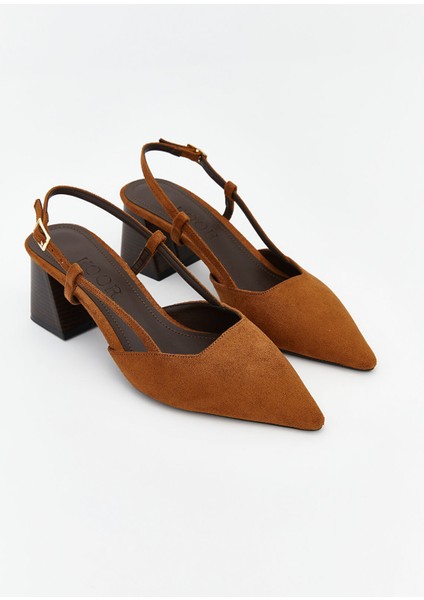 Yeni Sezon Süet Görünümlü Kadın Topuklu Ayakkabı