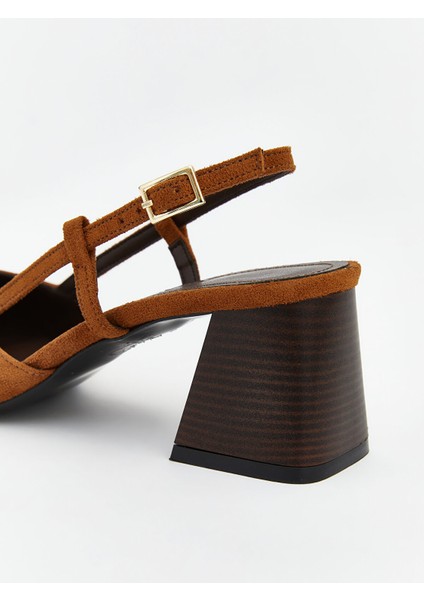 Yeni Sezon Süet Görünümlü Kadın Topuklu Ayakkabı indirimleri