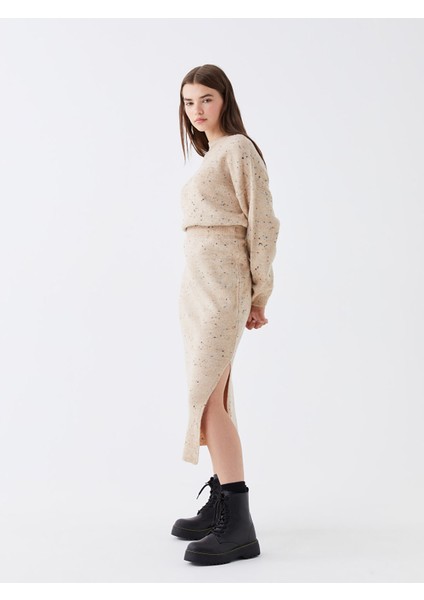 Yeni Sezon Beli Lastikli Desenli Kadın Triko Etek fiyatları