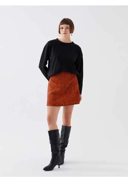 Yeni Sezon Beli Fermuarlı Desenli Kadın Tüvit Etek fiyatları