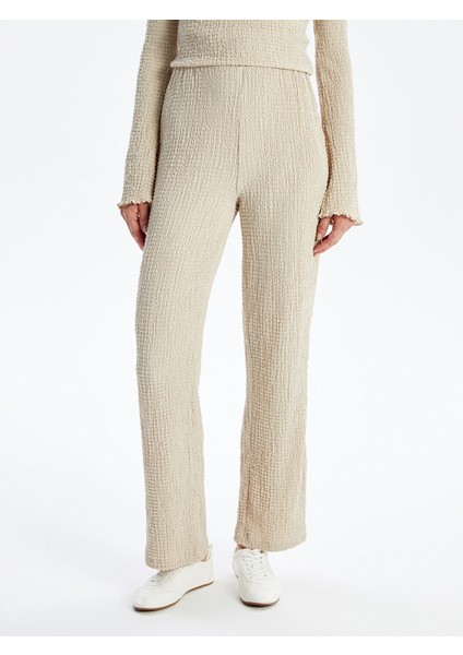 Yeni Sezon Beli Lastikli Dokulu Kadın Pantolon fiyatları