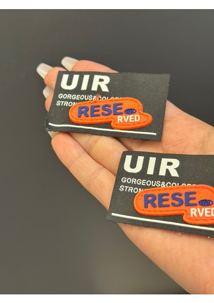 2 Adet Yazılı Arma Dikiş Aksesuarı Set 6x4 cm