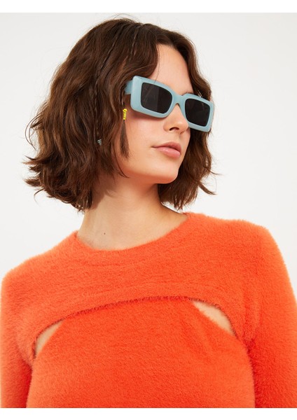 Yeni Sezon Bisiklet Yaka Düz Uzun Kollu Kadın Triko Kazak