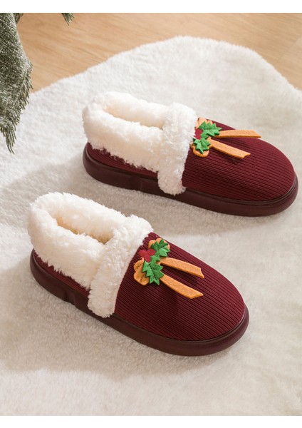 Yeni Sezon Yılbaşı Temalı Pelüş Kadın Ev Botu fiyatları
