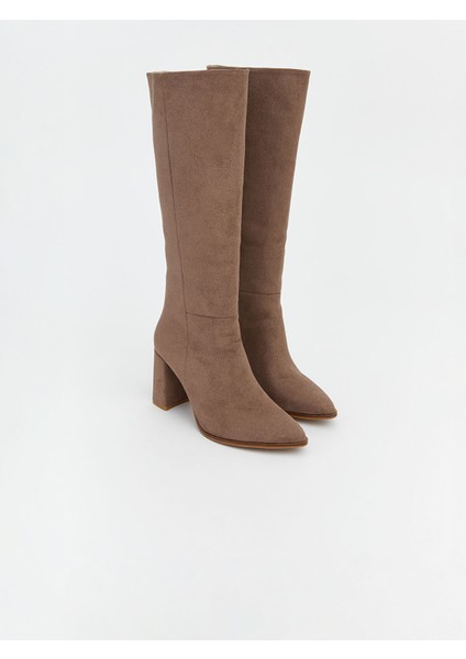 Yeni Sezon Süet Görünümlü Kadın Çizme
