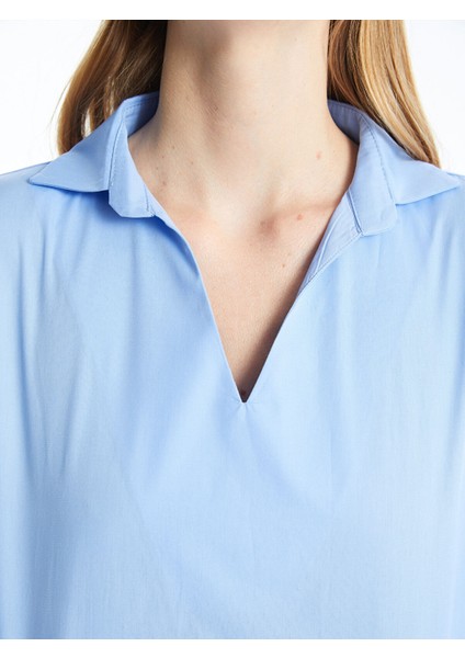 Yeni Sezon Gömlek Yaka Poplin Kadın Bluz modelleri