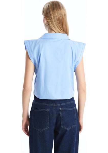 Yeni Sezon Gömlek Yaka Poplin Kadın Bluz fırsatları