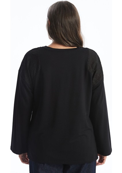 Yeni Sezon Bisiklet Yaka Nakışlı Kadın Bluz fırsatları