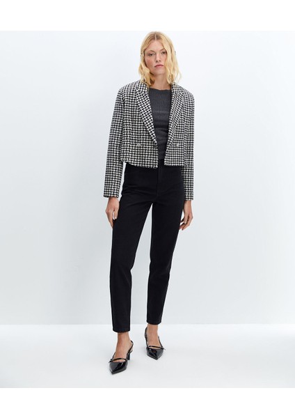 Yeni Sezon Kruvaze Yaka Desenli Kadın Blazer Ceket fiyatları