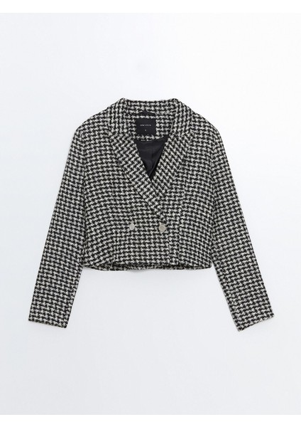 Yeni Sezon Kruvaze Yaka Desenli Kadın Blazer Ceket indirimleri