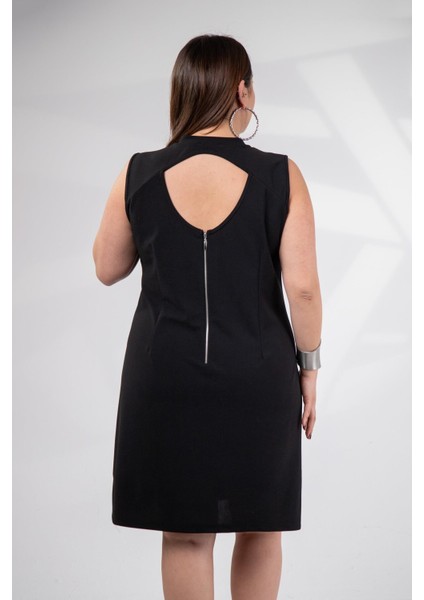 Kadın 1112041 Fermuarlı Sırt Detaylı Elbise Siyah modelleri