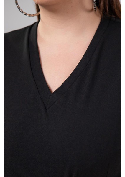 Kadın 1112041 Fermuarlı Sırt Detaylı Elbise Siyah